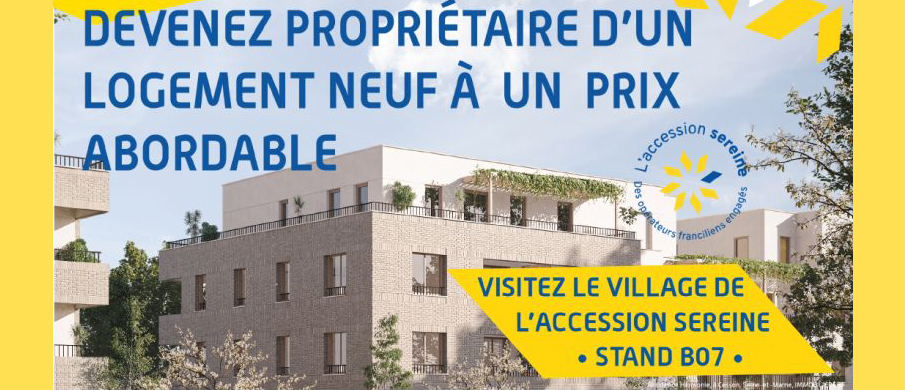 Affiche "Devenez propriétaire d'un logement neuf à un prix abordable"