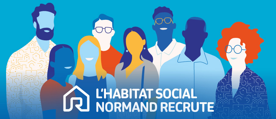 Affiche "L'habitat social normand recrute"