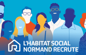 Affiche "L'habitat social normand recrute"
