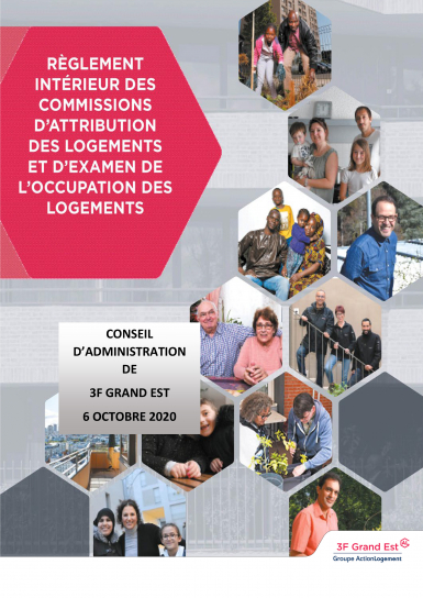 Couverture du Règlement intérieur des commissions d’attribution et d’examen de l’occupation des logements (CALEOL) de 3F Grand Est