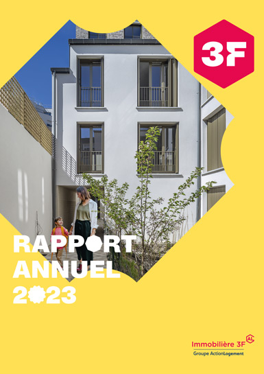 Couverture du rapport d'activité 2023 d'Immobilière 3F